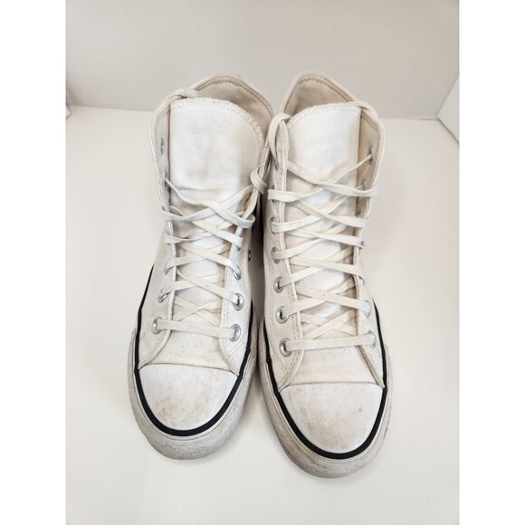 Converse All Star Shoes Women's 5.5 White Lift Platform Chuck Taylor Sneakers - Picture 2 of 9